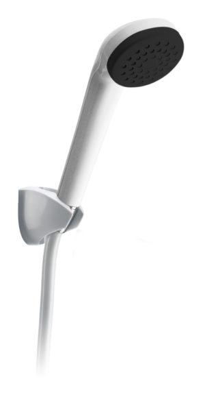 Karat Faucet ฝักบัวสายอ่อน (สีขาว) ปรับน้ำ 1 ระดับ ขนาด Ø 7 ซม. พร้อมสาย