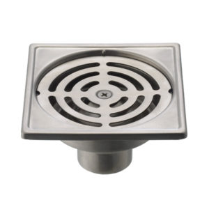 Karat Faucet ตะแกรงกันกลิ่นแบบเหลี่ยมต่อท่อ PVC ขนาด 1.5-2.5 นิ้ว หน้าแปลน 3.5 นิ้ว (สแตนเลส 304)