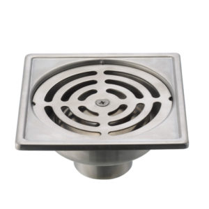 Karat Faucet ตะแกรงกันกลิ่นแบบเหลี่ยมต่อท่อ PVC ขนาด 1.5-3 นิ้ว หน้าแปลน 4 นิ้ว (สแตนเลส 304)