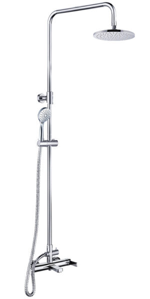 Karat Faucet ก๊อกผสมอ่างอาบน้ำติดผนัง พร้อมชุดฝักบัว Rain Shower  และฝักบัวสายอ่อนปรับน้ำ 3 ระดับ