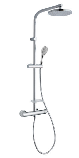 Nikles ก๊อกผสมติดผนัง (Thermostatic) พร้อมชุดฝักบัว Rain Shower ขนาด Ø20 ซม. รุ่น Fresh System 1