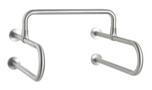 Karat Faucet ราวทรงตัวคู่สำหรับโถปัสสาวะชายแบบติดผนัง (Ø 32 มม.)(สเเตนเลส304)