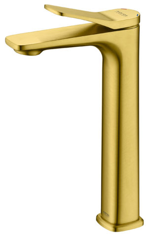 Karat Faucet ก๊อกผสมอ่างล้างหน้าทรงสูงแบบก้านโยกสีทองด้าน PVD
