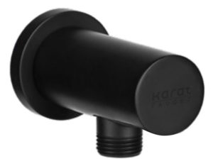 Karat Faucet ข้อต่อทรงกลมสีดำงด้าน สำหรับฝักบัวสายอ่อน
