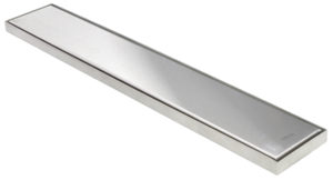 Karat Faucet ตะแกรงระบายน้ำทิ้งแบบเหลี่ยม พร้อมตุ้มถ่วงเปิด-ปิด น้ำ ต่อท่อ PVC ขนาด Ø 2-2.5 นิ้ว หน้าแปลน 4x24 นิ้ว (สเตนเลส 304)